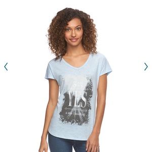 NWT Pale Blue Graphic Tee